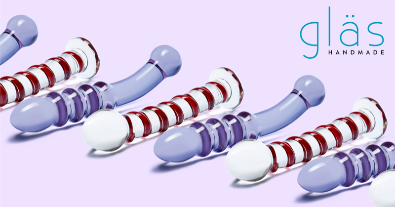 Glas 8" Galaxy Glow Glass Dildo